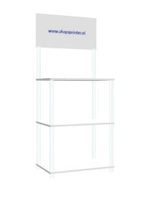 Display in kunststof met 3 legborden