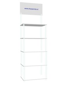 Display in kunststof met 5 legborden