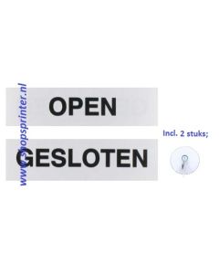 Bord OPEN / GESLOTEN wit