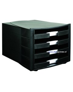 Brievenladen systeemkast 4 lades open