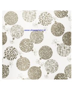 Cadeaupapier kerstballen L100mtr