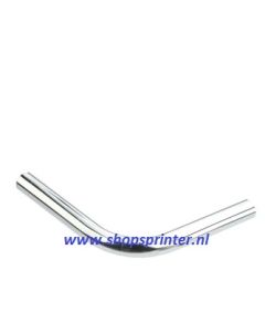 Scherpe bocht 200x200 mm in chroom