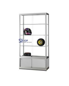 Vitrine technisch 400x2000 mm en onderkast